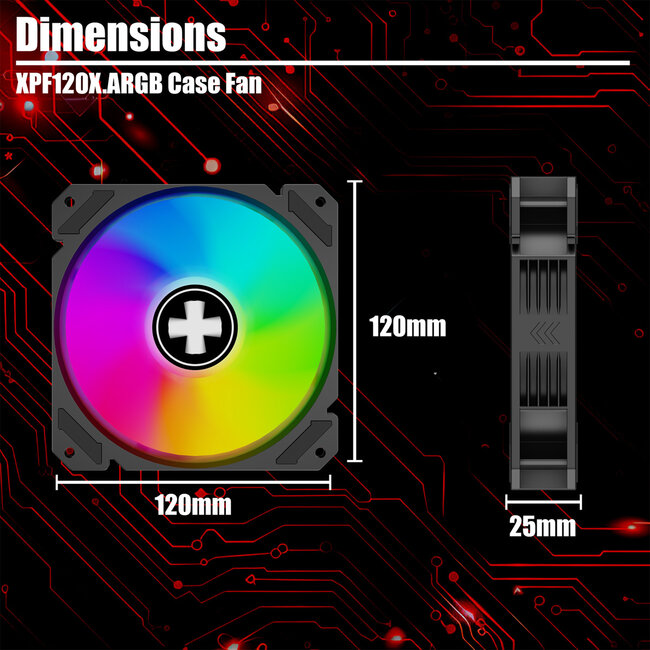 XILENCE Performance X XF083, 120 mm ARGB LED-ventilator