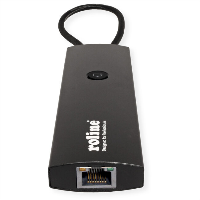 ROLINE USB 3.2 Gen2 Type C Multiport Dockingstation, HDMI 4K60, USB 3.2 Gen2, USB-C PD, LAN, SD-Card Reader