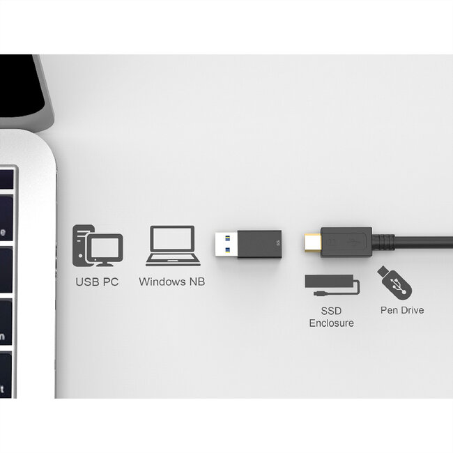 ROLINE Adapter, USB 3.2 Gen 1, Type A - C, M/F
