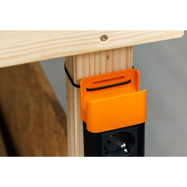 BACHMANN CONNECTUS 6x CEE7/3, 1x schakelaar, 1x USB A/C 22W, 2,0 m CEE7/7, grijs