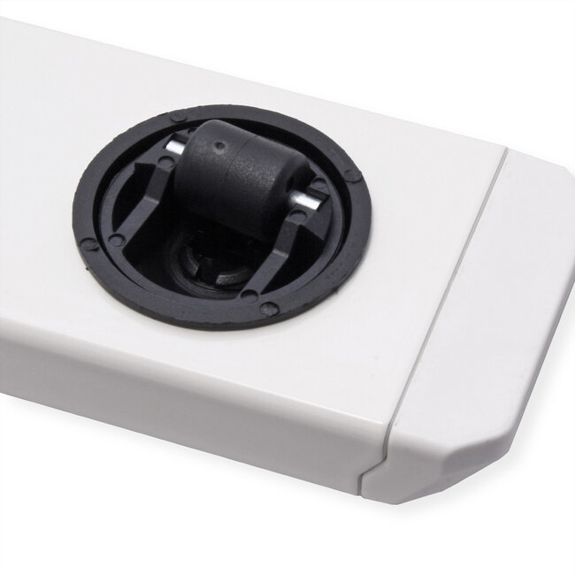 ROLINE gasveer bijzettafel, In hoogte verstelbaar, wit