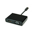 STANDARD Display Adapter USB Typ C - VGA+HDMI, schwarz, 0,1 m