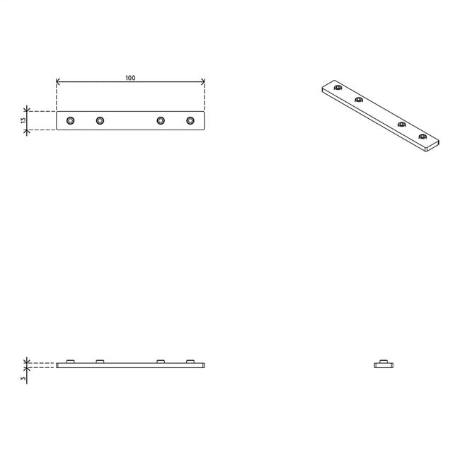 DATAFLEX Addit kabelgoot, koppelstuk 492, zilver