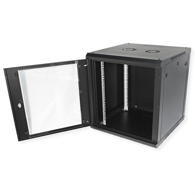 ROLINE 19-inch wandbehuizing Basic Plus 12U, 600x600 BxD zwart