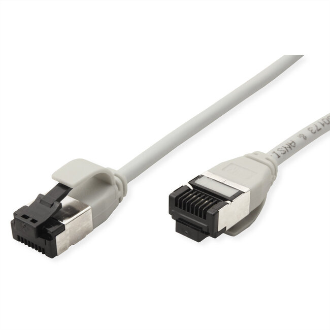 ROLINE U/FTP patchkabel Cat.8 (Klasse I), dun, LSOH, soepel draad, grijs, 3 m