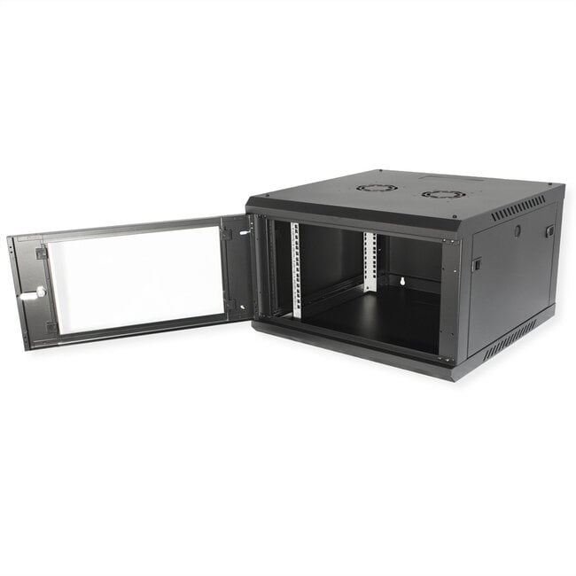 ROLINE 19-inch wandbehuizing Basic Plus 6U , 600x600 BxD zwart