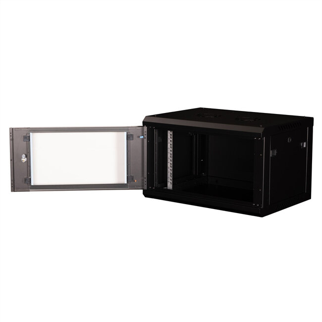 VALUE 19 inch wandbehuizing 6 HE, 600x450 mm zwart, bouwpakket