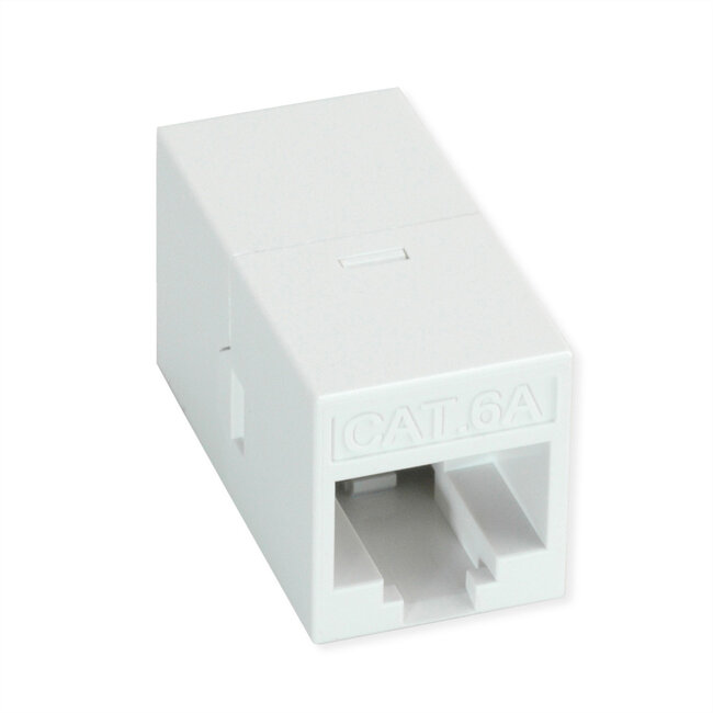 ROLINE RJ-45-koppeling, niet-afgeschermd, Cat.6A (klasse EA), wit