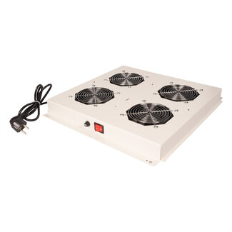 Roline ROLINE 19-inch dakventilatorunit met 4 ventilatoren, AAN/UIT grijs