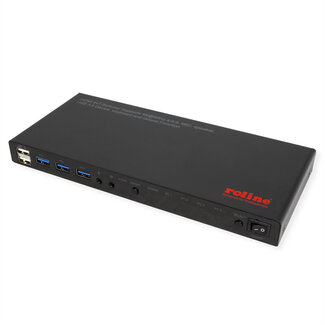 Roline ROLINE KVM-switch, HDMI 4K, USB, 1 gebruiker - 4 pc's, met 3-poorts USB-hub