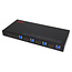 ROLINE KVM-switch, HDMI 4K, USB, 1 gebruiker - 4 pc's, met 3-poorts USB-hub