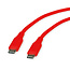 ROLINE USB 2.0-kabel, type C-C, M/M , Silicone, 60W, rood, 1 m