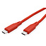 ROLINE USB 2.0-kabel, type C-C, M/M , Silicone, 60W, rood, 1 m