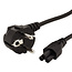 VALUE stroomkabel, 3pol. notebook-Female, zwart, 0,8 m