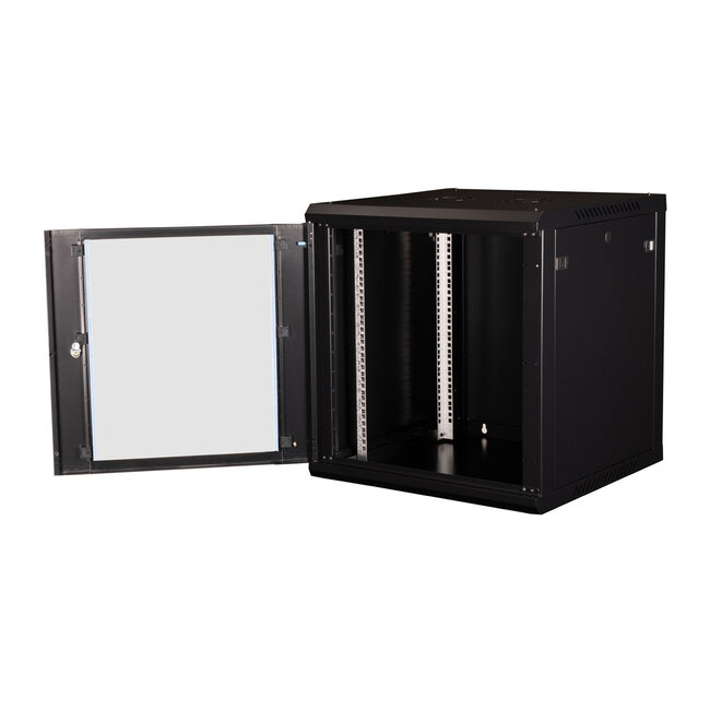 VALUE 19 inch wandbehuizing 12HE, 600x600 mm zwart, bouwpakket