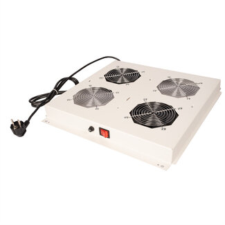 Roline ROLINE 19-inch dakventilatorunit met 2 ventilatoren, AAN/UIT grijs