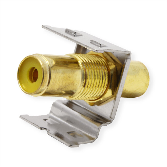 ROLINE RCA keystone-koppeling, Metaal, geel