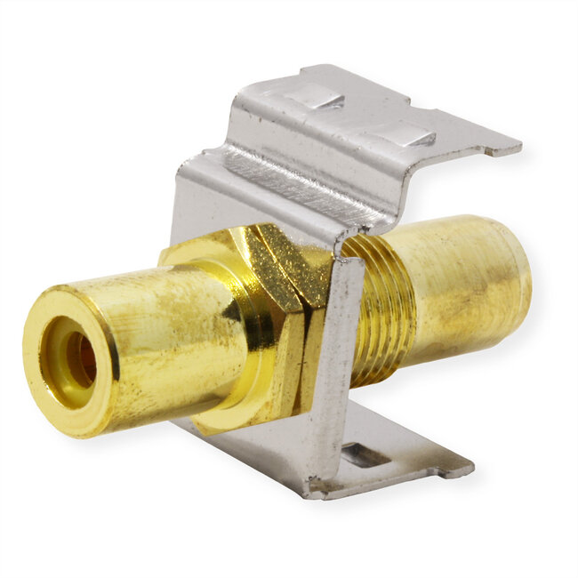 ROLINE RCA keystone-koppeling, Metaal, geel