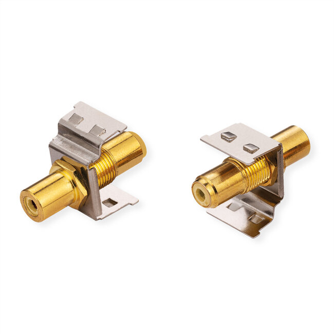 ROLINE RCA keystone-koppeling, Metaal, geel