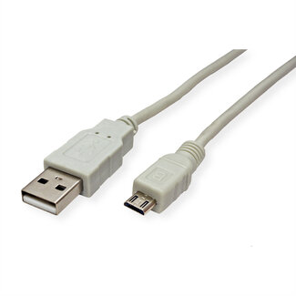 SECOMP STANDAARD USB 2.0-kabel, USB A Male - Micro USB B Male, 0,8 m