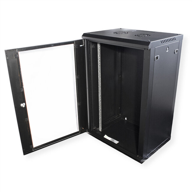 ROLINE 19-inch wandbehuizing Basic Plus 18U, 600x450 BxD zwart