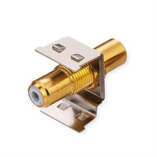 Roline ROLINE RCA keystone-koppeling, Metaal, wit