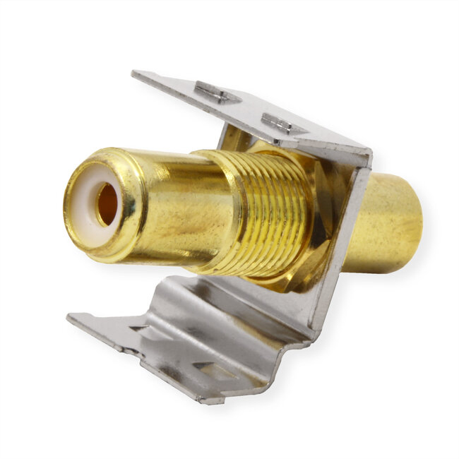 ROLINE RCA keystone-koppeling, Metaal, wit