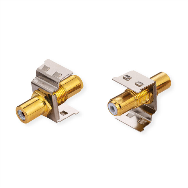 ROLINE RCA keystone-koppeling, Metaal, wit