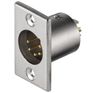 Goobay XLR 5-pins (m) inbouw connector | metaal