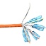 SFTP CAT7 1000 MHz netwerkkabel | vaste aders | AWG23 | LSZH | oranje | 50 meter