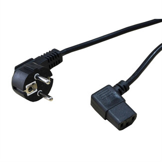 Standard STANDARD Netzkabel, abgewinkelte IEC-Buchse, schwarz, 1,8 m