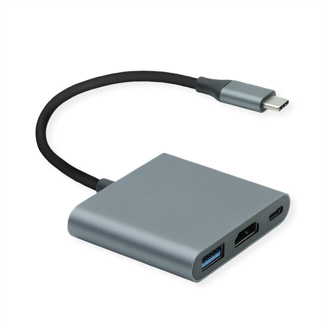ROLINE Beeldschermadapter USB Type C - HDMI , USB 3.2 Gen 1 Type A, Type C PD