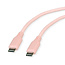 ROLINE USB 2.0-kabel, type C-C, M/M , Silicone, 60W, pink, 1 m