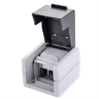 Value VALUE Outdoor wandbehuizing voor 2x keystones , grijs