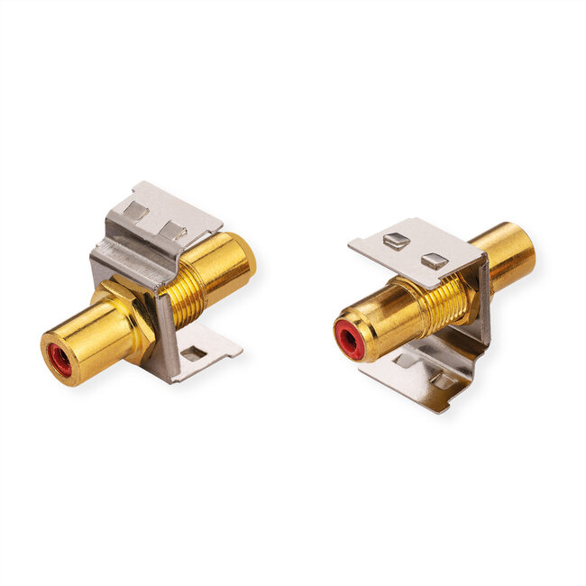 ROLINE RCA keystone-koppeling, Metaal, rood