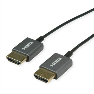Roline ROLINE 8K HDMI Ultra HD-kabel met Ethernet, M/M, ultradun, coaxiaal , zwart, 1,5 m