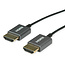 ROLINE 8K HDMI Ultra HD-kabel met Ethernet, M/M, ultradun, coaxiaal , zwart, 1,5 m