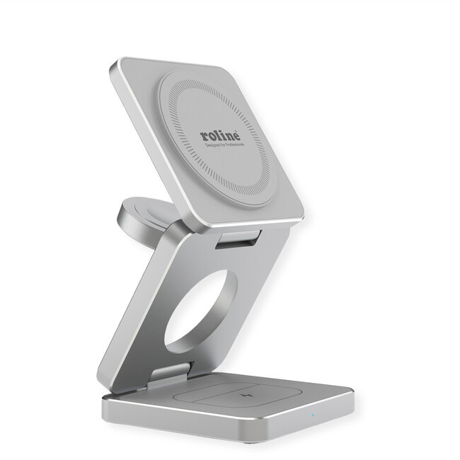 ROLINE 3-in-1 inductie laad station  , opvouwbaar, voor Apple