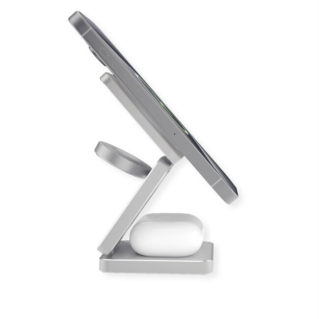 ROLINE 3-in-1 inductie laad station  , opvouwbaar, voor Apple