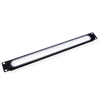 Value VALUE 19" Kabel doorvoerstrook 1HE, met borstelstrook, zwart