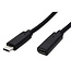 VALUE Video-verlengkabel (DP Alt Mode) USB type C-C, Male/Female, zwart, 1,5 m