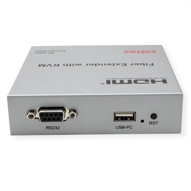ROLINE KVM-verlenging via glasvezel, HDMI 4K, USB, 20 km