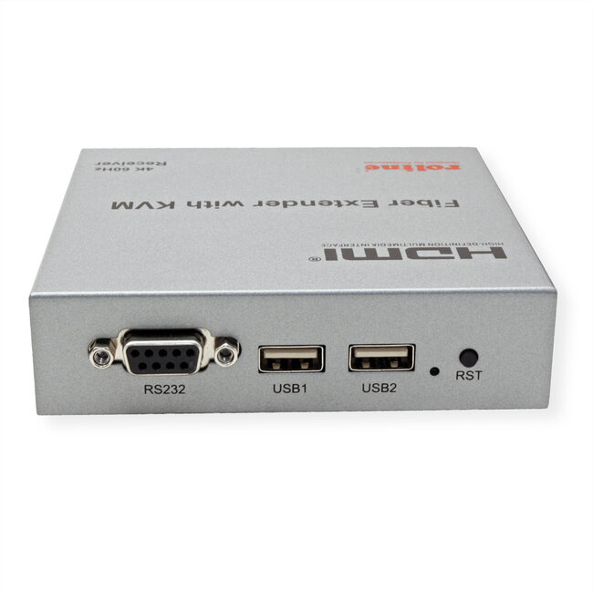 ROLINE KVM-verlenging via glasvezel, HDMI 4K, USB, 20 km