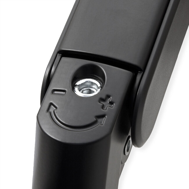 ROLINE LCD-arm voor zware belasting, draagstang, 4 scharnieren, tafelmontage, tot 22/27 kg, zwart