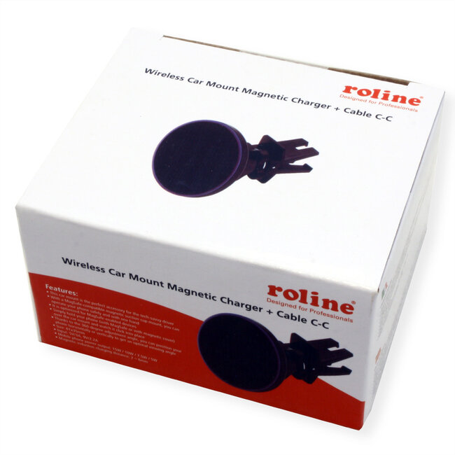 ROLINE magnetische auto smartphone houder en inductielader (15W)