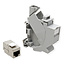 ROLINE DIN-railadapter voor Keystone-modules, incl. Cat.6A Keystone, afgeschermd, 45°