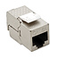 ROLINE DIN-railadapter voor Keystone-modules, incl. Cat.6A Keystone, afgeschermd, 45°