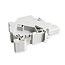 ROLINE DIN-railadapter voor Keystone-modules, incl. Cat.6A Keystone, afgeschermd, 45°