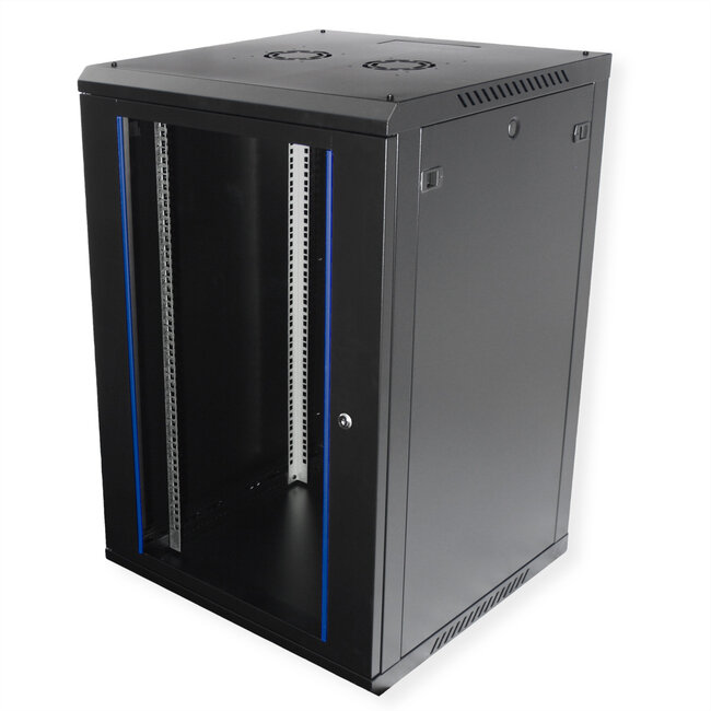 VALUE 19 inch wandbehuizing 18HE, 600x600 mm zwart, bouwpakket