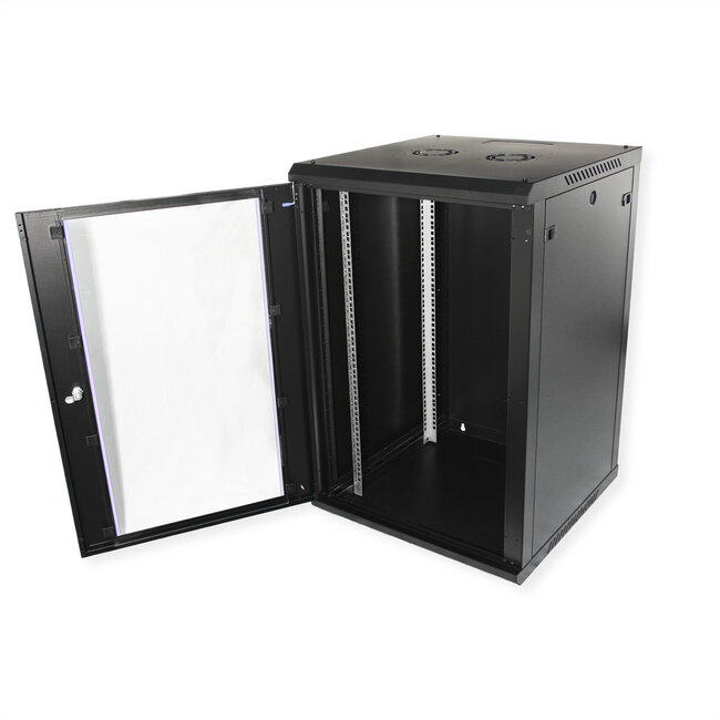 VALUE 19 inch wandbehuizing 18HE, 600x600 mm zwart, bouwpakket